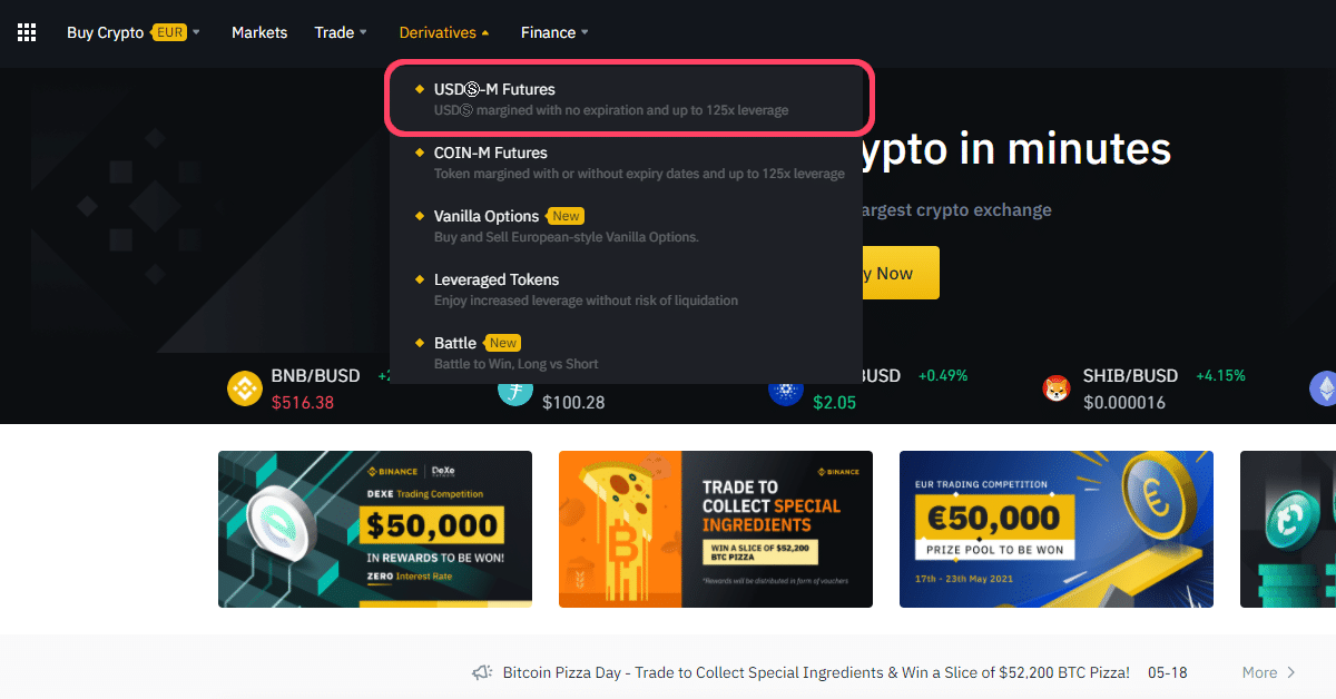 How to sign up for Binance Futures referral ID code step 1